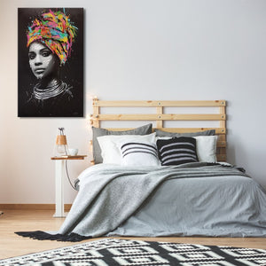 Abstract Portrait Oil Painting Posters and Prints Wall Art Canvas Painting Home Decorative African Woman Picture for Living Room - SallyHomey Life's Beautiful