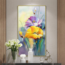 Load image into Gallery viewer, 100% Hand Painted abstract Flower Art Oil Painting On Canvas Wall Art Frameless Picture Decoration For Live Room Home Decor Gift - SallyHomey Life&#39;s Beautiful