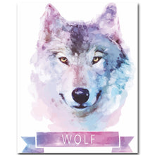 Load image into Gallery viewer, Tiger Wolf Wall Art Canvas Posters and Prints Painting Watercolor AnimalNursery Picture Children Bedroom Decoration Home Decor - SallyHomey Life&#39;s Beautiful