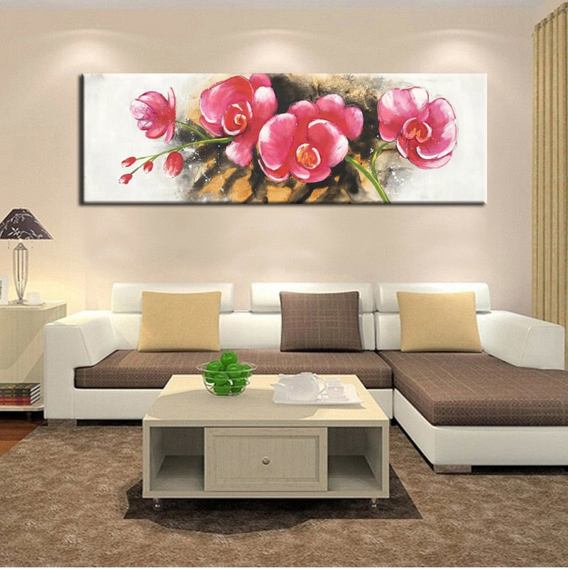 Modern Abstract Posters and Prints Wall Art Canvas Painting Watercolor Red Flower Pictures Wall Decoration for Living Room Wall - SallyHomey Life's Beautiful