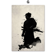 Load image into Gallery viewer, Armored Japanese Samurai Warrior Vintage Wall Art Canvas Painting Nordic Posters And Prints Wall Pictures For Living Room Decor - SallyHomey Life&#39;s Beautiful