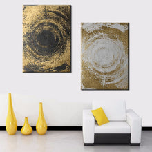 Load image into Gallery viewer, Nordic Canvas Painting Round Lines Color Gradient Level Imagination Abstract Dark Universe Pictures Wall Art Posters Home Decor - SallyHomey Life&#39;s Beautiful