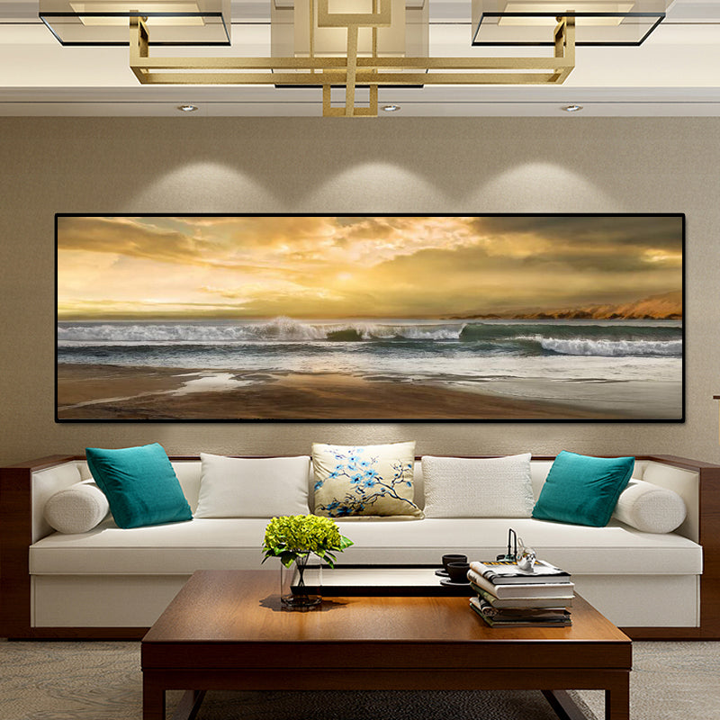 Wave and Beach Picture for Living Room Home Decor No Frame - SallyHomey Life's Beautiful