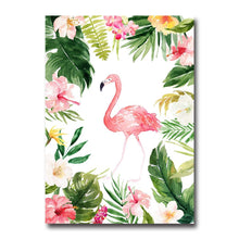 Load image into Gallery viewer, Watercolor Flowers Flamingo Nordic Art Canvas Posters and Prints Landscape Painting Wall Picture for Living Room Home Decor 002 - SallyHomey Life&#39;s Beautiful