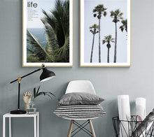 Load image into Gallery viewer, Tropical Decoration Scandinavian Palm Tree Canvas Landscape Poster Motivation Nordic Wall Art Print Painting Decorative Picture - SallyHomey Life&#39;s Beautiful