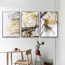 Load image into Gallery viewer, Modern Abstract Oil Painting on Canvas Wall Art Printed Posters 3 Panels Abstract Ink Decorative Paintings for Living Room Decor - SallyHomey Life&#39;s Beautiful