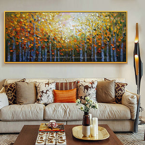 Painting landscape Acrylic modern paintings for living room wall pictures tree painting abstract oil painting on canvas handmade - SallyHomey Life's Beautiful