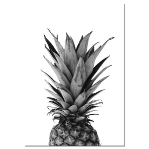 Pineapple Wall Art Canvas Posters Prints Nordic Love Quote Paintings Black White Wall Picture for Living Room - SallyHomey Life's Beautiful