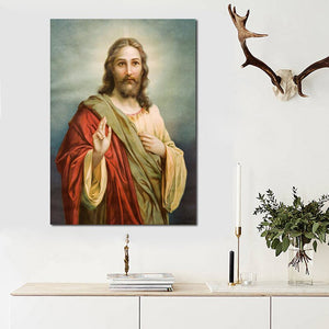 Modern Art Portrait Posters and Prints Wall Art Canvas Painting Jesus Christ Decorative Pictures for Living Room Decor No Frame - SallyHomey Life's Beautiful