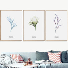 Load image into Gallery viewer, Magnolia Flower Bamboo Leaves Wall Art Canvas Painting Nordic Posters And Prints Plants Wall Pictures For Living Room Home Decor - SallyHomey Life&#39;s Beautiful