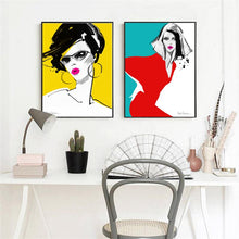Load image into Gallery viewer, Modern Abstract Portrait Posters and Prints Wall Art Canvas Painting Fashion Girls Decorative Paintings for Living Room Decor - SallyHomey Life&#39;s Beautiful