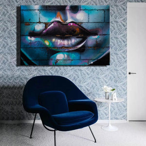 Modern Wall Graffiti Art Canvas Painting Sexy Lip of Women Digital Print Poster Wall Art Picture For Living Room Home Decor Gift - SallyHomey Life's Beautiful