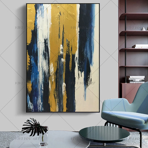  New Drawing 100% Handmade Abstract Gold Painting Landscape Wall Art Picture For Living RoomIsolate Golden Abstract Pictures