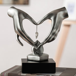 Hand Heart-Shaped Figurines Crystal Art Sculpture Handicrafts Resin Art&Craft Home Decoration Accessories Birthday Gift R798