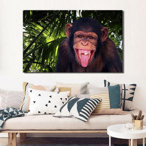 Modern Animal HD Posters and Prints Wall Art Canvas Painting The Laughing Monkey Pictures for Living Room Home Decor No Frame - SallyHomey Life's Beautiful