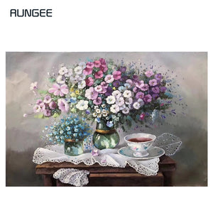 100% Hand Painted Abstract Vase Flower Oil Painting On Canvas Wall Art Wall Adornment Pictures Painting For Live Room Home Decor