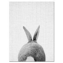 Load image into Gallery viewer, Black White Rabbit Wall Art Canvas Posters and Prints Minimalist Animal Paintings Wall Picture for Living Room Modern Home Decor - SallyHomey Life&#39;s Beautiful
