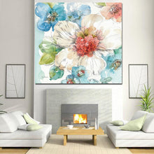 Load image into Gallery viewer, Abstract Watercolor Flowers Wall Art Colorful Hand Painting Poppy Flowers Print Poster on Canvas for Living Room Home Decor Gift - SallyHomey Life&#39;s Beautiful