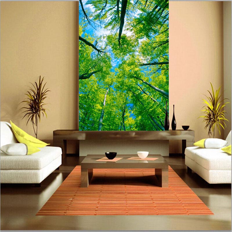 Modern Landscape Canvas Painting Blue Sky And Trees Digital Print Poster Wall Art Picture For Living Room Home Decor Gift - SallyHomey Life's Beautiful