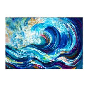 100% Hand Painted Abstract Ocean Waves Art Oil Painting On Canvas Wall Art Frameless Picture Decoration For Live Room Home Decor
