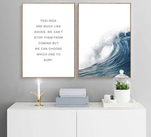 Load image into Gallery viewer, Ocean Sea Waves Canvas Nordic Posters Prints Landscape Scandinavian Style Wall Art Painting Decoration Pictures for Living Room - SallyHomey Life&#39;s Beautiful