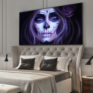 Mexico DAY OF THE DEAD Posters and HD Prints Wall Art Canvas Painting Girls Decorative Pictures for Living Room Decor Frameless - SallyHomey Life's Beautiful