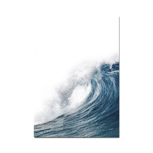 Ocean Sea Waves Canvas Nordic Posters Prints Landscape Scandinavian Style Wall Art Painting Decoration Pictures for Living Room - SallyHomey Life's Beautiful
