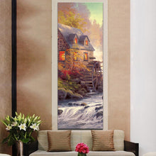 Load image into Gallery viewer, American Contemporary Artist Thomas Kinkade&#39;s Waterwheel Inn Hotel Landscape Poster Print on Canvas Wall Art Decorative Painting - SallyHomey Life&#39;s Beautiful