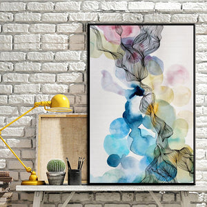 Modern Abstract Posters And Prints Wall Art Canvas Painting Watercolor Pictures Wall Decoration for Living Room Wall Frameless - SallyHomey Life's Beautiful