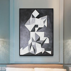 100% Hand Painted Morden Geometry Art Oil Painting On Canvas Wall Art Frameless Picture Decoration For Live Room Home Decor Gift