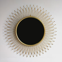 Load image into Gallery viewer, Metal Sunburst Mirror with Black Center / Options of 60cm,80cm,100cm - SallyHomey Life&#39;s Beautiful