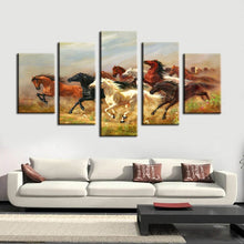 Load image into Gallery viewer, 5Pcs Modern Digital Printed Wall Art Poster Thousands Steeds Gallop Canvas Prints Wall Decoration For Living Room Wall No Frame - SallyHomey Life&#39;s Beautiful