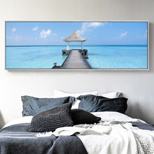 Load image into Gallery viewer, Modern Seascape Posters and Prints on Canvas Wall Art Oil Painting Panoramic Beach Decorative Paintings for Living Room Decor - SallyHomey Life&#39;s Beautiful