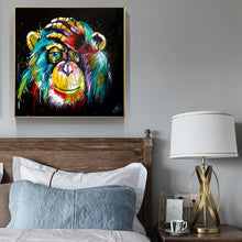 Load image into Gallery viewer, Posters and Prints Wall Art Canvas Painting Abstract Watercolor Baboon Decorative Pictures for Living Room Cuadros Salon Decor - SallyHomey Life&#39;s Beautiful