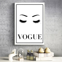 Load image into Gallery viewer, Girl Eye Eyebrow Black White Wall Art Canvas Painting Nordic Posters And Prints Wall Pictures For Living Room Bed Room Decor - SallyHomey Life&#39;s Beautiful