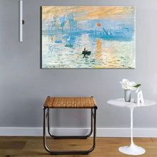 Load image into Gallery viewer, Famous Abstract Canvas Painting Claude Monet Impression Sunrise Digital Print Poster Wall Art Picture for Living Room Home Decor - SallyHomey Life&#39;s Beautiful