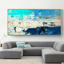Load image into Gallery viewer, Hand painted moderne abstrait canvas oil paintings Fashion home design acrylic painting royal blue wall pictures for living room - SallyHomey Life&#39;s Beautiful