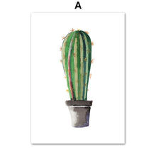 Load image into Gallery viewer, Potted Succulents Cactus Prickly Pear Wall Art Canvas Painting Nordic Posters And Prints Wall Pictures For Living Room Decor - SallyHomey Life&#39;s Beautiful