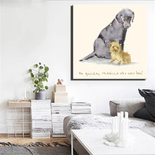 Load image into Gallery viewer, Two Cute Dogs Who Was The Boss Wall Painting Canvas Picture Digital Printed for Living Room Wall Decoration Home Decor Gift - SallyHomey Life&#39;s Beautiful