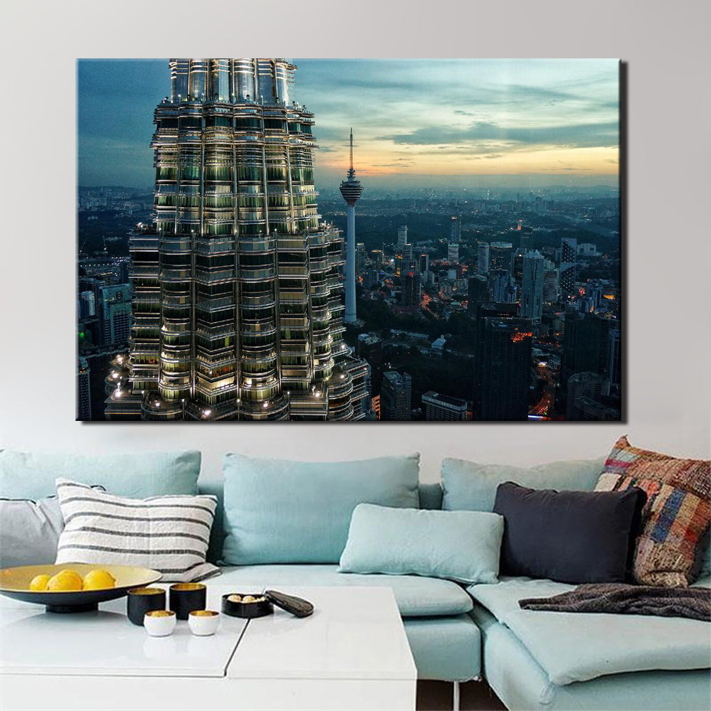 70x100cm -Modern Grand City Landscape Prints On Canvas - SallyHomey Life's Beautiful