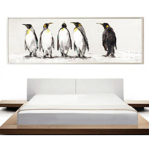 Lovely Animal Landscape Canvas Painting Penguins Digital Print Poster for Living Room Decoration Wall Canvas Art Home Decor Gift - SallyHomey Life's Beautiful