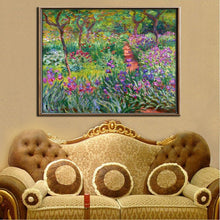 Load image into Gallery viewer, Abstract Canvas Painting Claude Monet The Iris Garden At Giverny Oil Painting Poster Wall Art Picture for Living Room Home Decor - SallyHomey Life&#39;s Beautiful