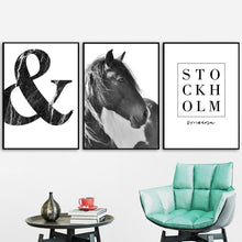 Load image into Gallery viewer, Cactus Monstera Fern Leaves Horse Quotes Wall Art Canvas Painting Nordic Posters And Prints Wall Pictures For Living Room Decor - SallyHomey Life&#39;s Beautiful