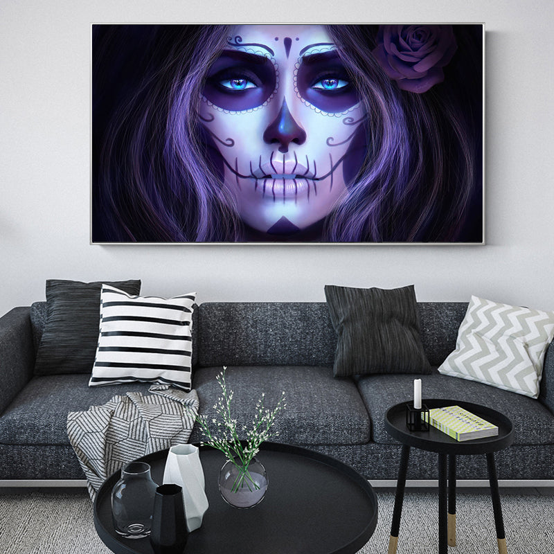 Mexico DAY OF THE DEAD Posters and HD Prints Wall Art Canvas Painting Girls Decorative Pictures for Living Room Decor Frameless - SallyHomey Life's Beautiful