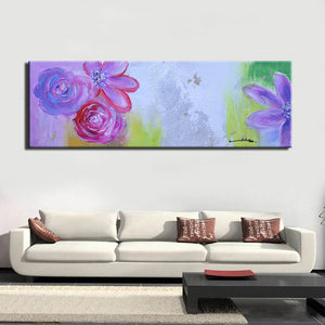 Colorful Flowers Large Poster Print On Canvas for Living Room Home Decor - SallyHomey Life's Beautiful