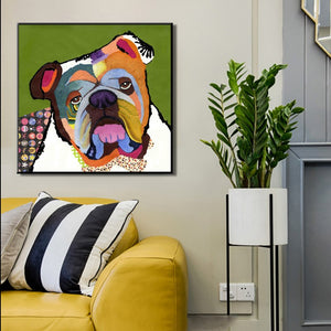 Modern Abstract Art Posters and Prints Wall Art Canvas Painting Colorful Pet Dogs Decorative Pictures For Living Room Home Decor - SallyHomey Life's Beautiful