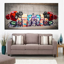 Load image into Gallery viewer, Modern Abstract Cartoon Canvas Oil Painting Digital Printed Colorful Coats of Cartoon figure Painting on Wall Art Decor Unframed - SallyHomey Life&#39;s Beautiful