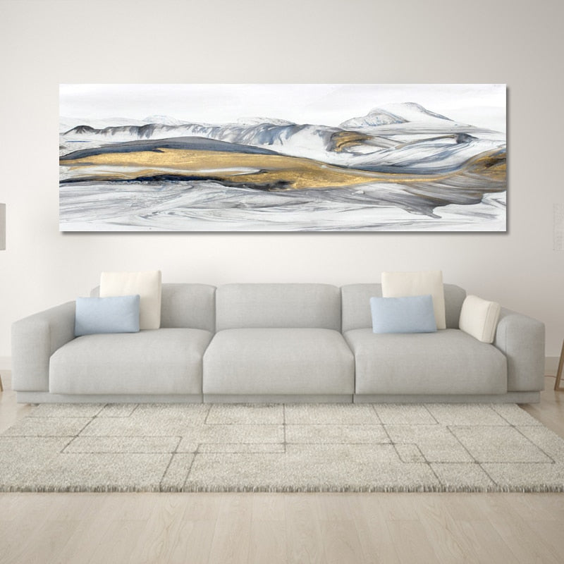 Chinese Abstract Mountains Pictures for Living Room - SallyHomey Life's Beautiful