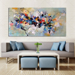 Best New Picture Painting Abstract Oil Paintings on Canvas 100%Handmade Colorful Canvas Art Modern Art for Home Wall Decor - SallyHomey Life's Beautiful