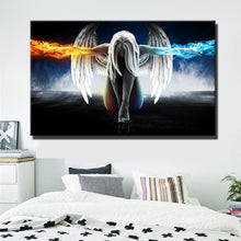 Load image into Gallery viewer, Anime Angel Girl Wings Ice and Fire Poster and Digital Printed Wall Art Picture for Living Room Home Decoration Gift Frameless - SallyHomey Life's Beautiful